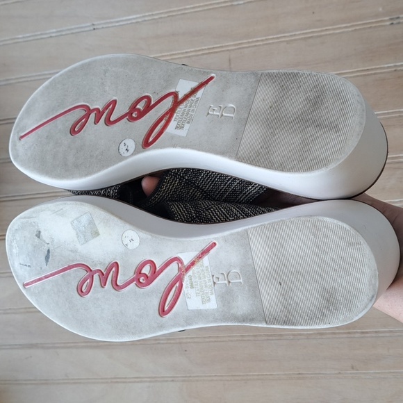 ED Ellen Degeneres Svetlana Cross Strap Knit Wedge Platform Sandals Slide - Picture 13 of 13